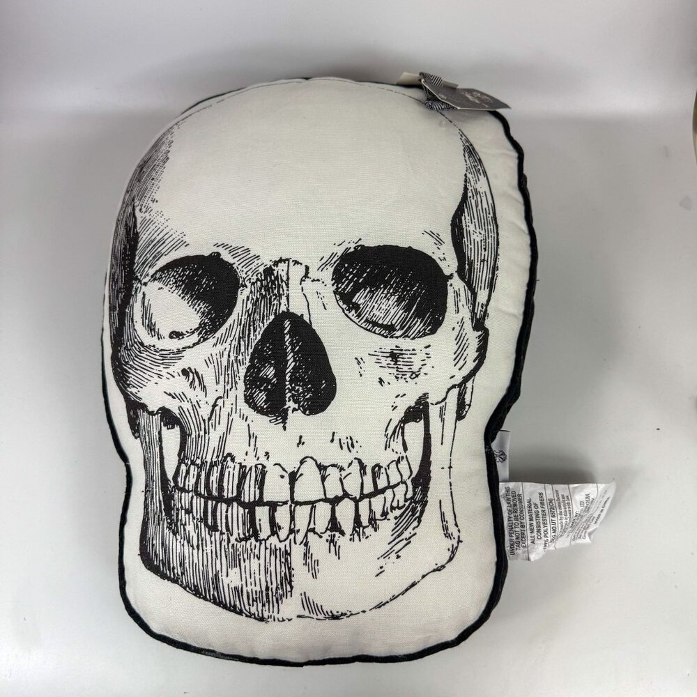 CXL By Christian Lacroix Home Skull Decorative Pillow 100% Cotton Shell